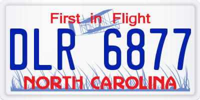 NC license plate DLR6877