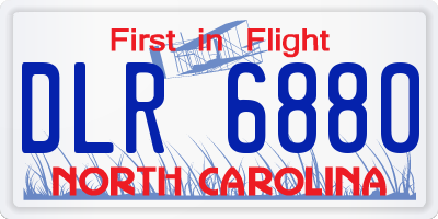 NC license plate DLR6880