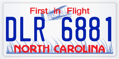 NC license plate DLR6881