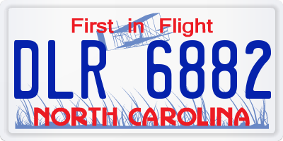 NC license plate DLR6882