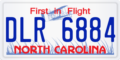 NC license plate DLR6884