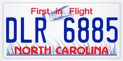 NC license plate DLR6885