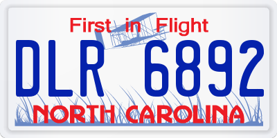 NC license plate DLR6892