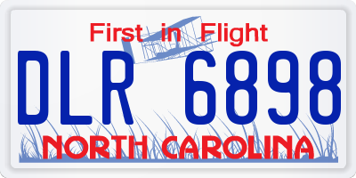 NC license plate DLR6898