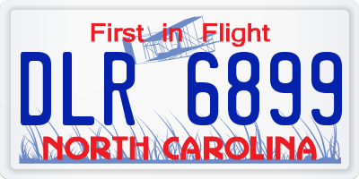 NC license plate DLR6899
