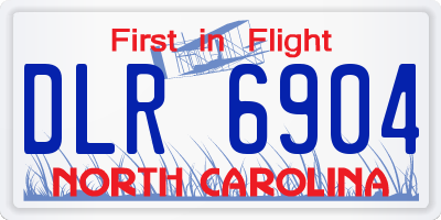 NC license plate DLR6904