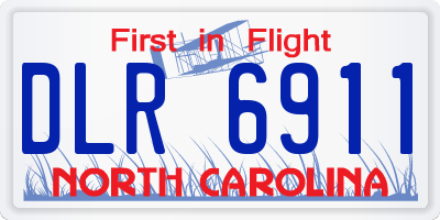NC license plate DLR6911