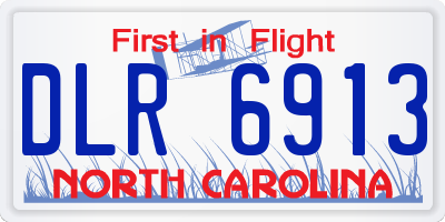 NC license plate DLR6913