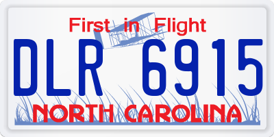 NC license plate DLR6915