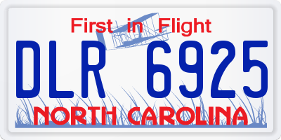 NC license plate DLR6925