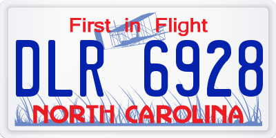 NC license plate DLR6928