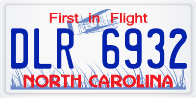 NC license plate DLR6932