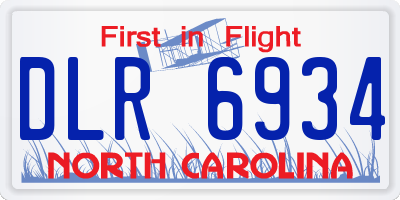 NC license plate DLR6934