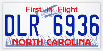 NC license plate DLR6936