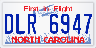 NC license plate DLR6947