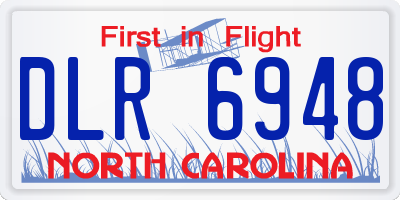 NC license plate DLR6948