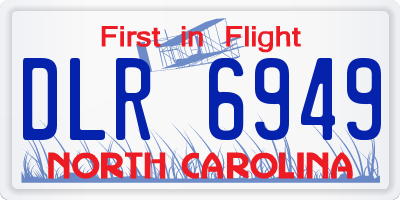 NC license plate DLR6949