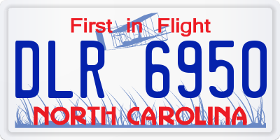 NC license plate DLR6950