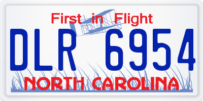 NC license plate DLR6954
