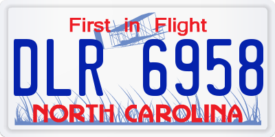 NC license plate DLR6958