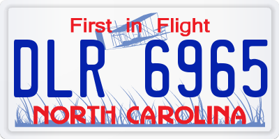 NC license plate DLR6965