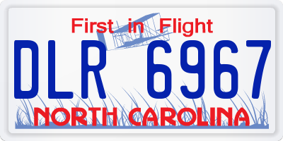 NC license plate DLR6967