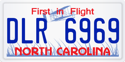 NC license plate DLR6969