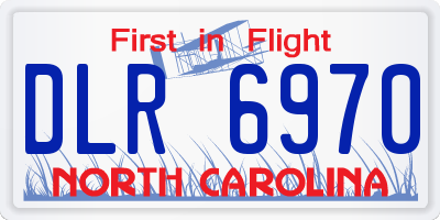 NC license plate DLR6970
