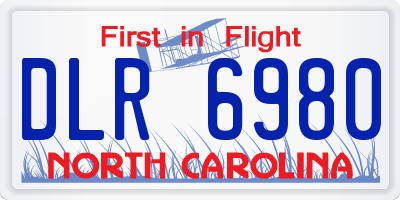 NC license plate DLR6980