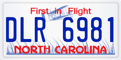 NC license plate DLR6981