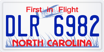 NC license plate DLR6982