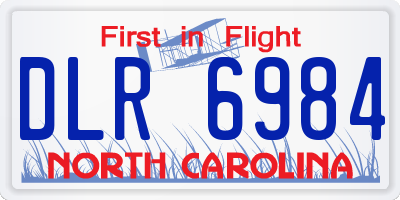 NC license plate DLR6984