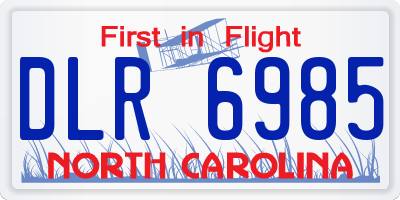 NC license plate DLR6985