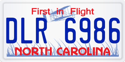 NC license plate DLR6986