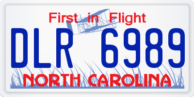 NC license plate DLR6989