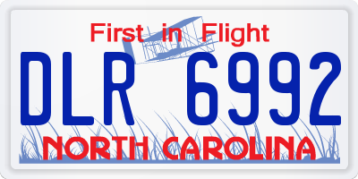 NC license plate DLR6992