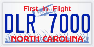 NC license plate DLR7000