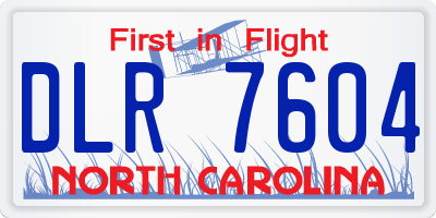 NC license plate DLR7604