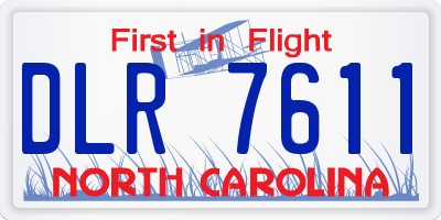 NC license plate DLR7611
