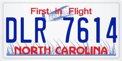 NC license plate DLR7614