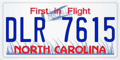 NC license plate DLR7615