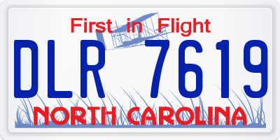 NC license plate DLR7619
