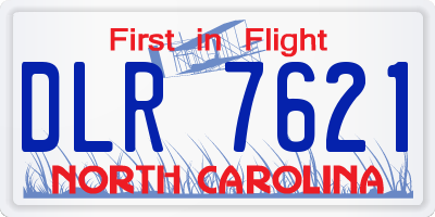 NC license plate DLR7621