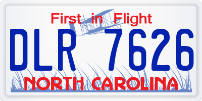 NC license plate DLR7626