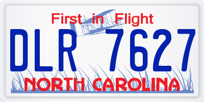 NC license plate DLR7627