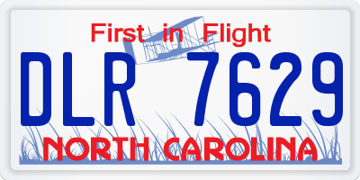 NC license plate DLR7629