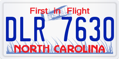 NC license plate DLR7630