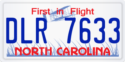 NC license plate DLR7633
