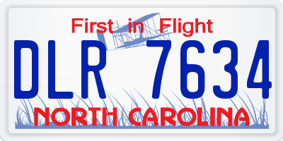 NC license plate DLR7634