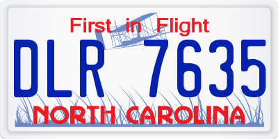 NC license plate DLR7635